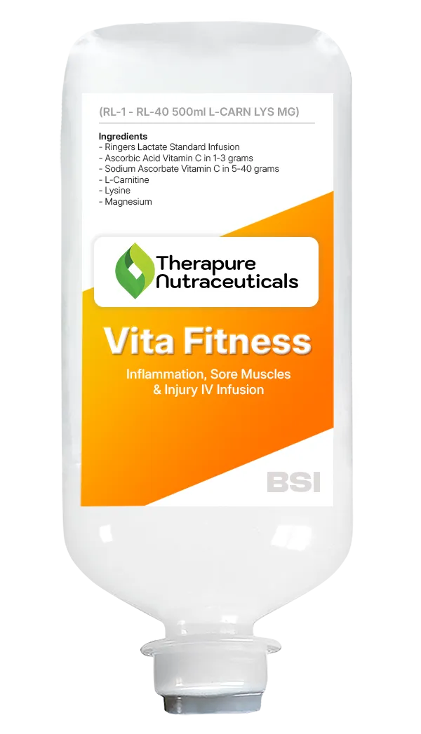 Vita Fitness IV Infusion - Recover from inflammation, sore muscles, and injury